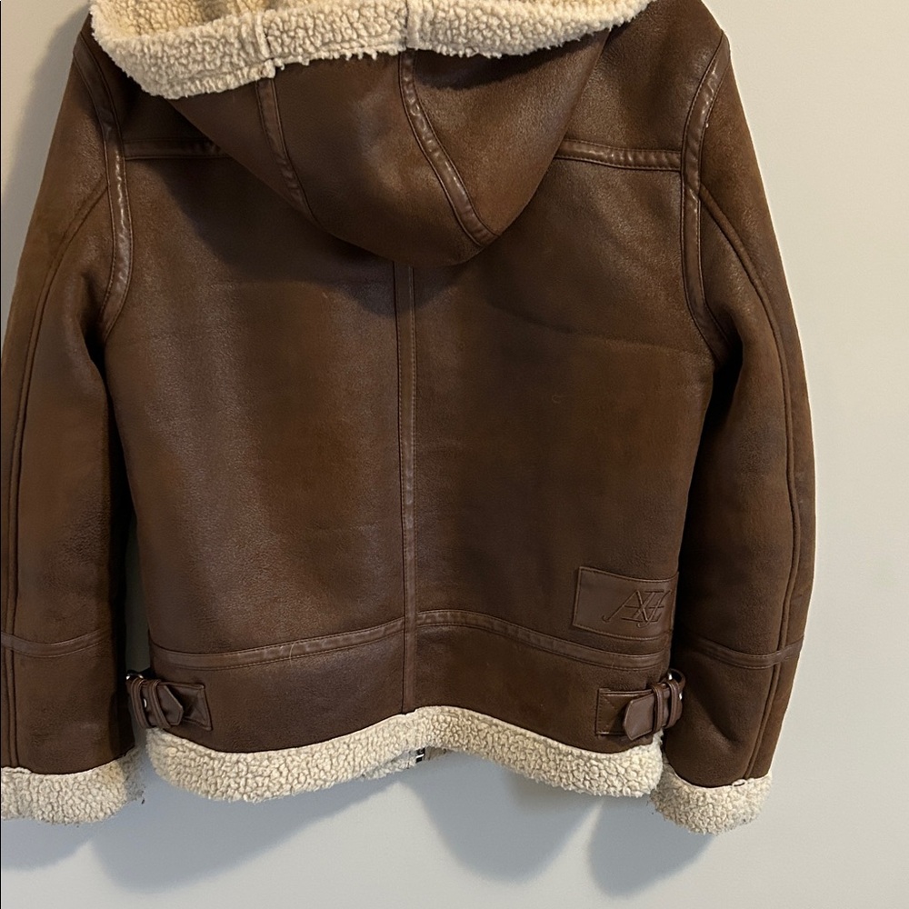 Avec Les Filles Brown Shearling coat - Picture 5 of 6